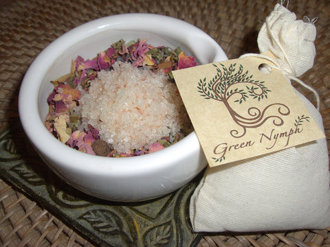 Bath Tea - The BOTANICAL BATH Collection - Spa Soak - Bath Salts, Herbs, Oils - All-Natural - CynCraft