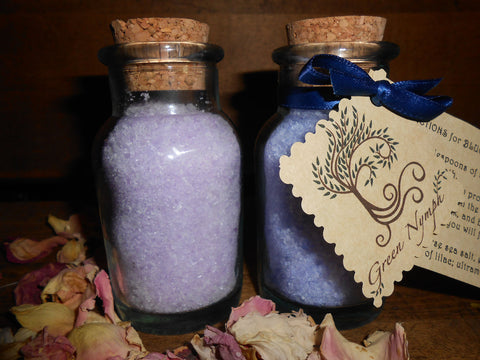 Bath Salts - The GARDEN COLLECTION - Pure and Natural - Four Ounces - CynCraft