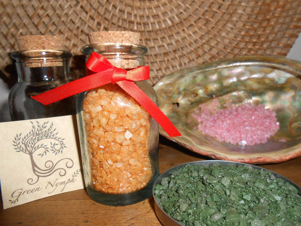 Bath Salts - The EARTH SPIRIT Collection - Pure and Natural - Four Ounces - CynCraft