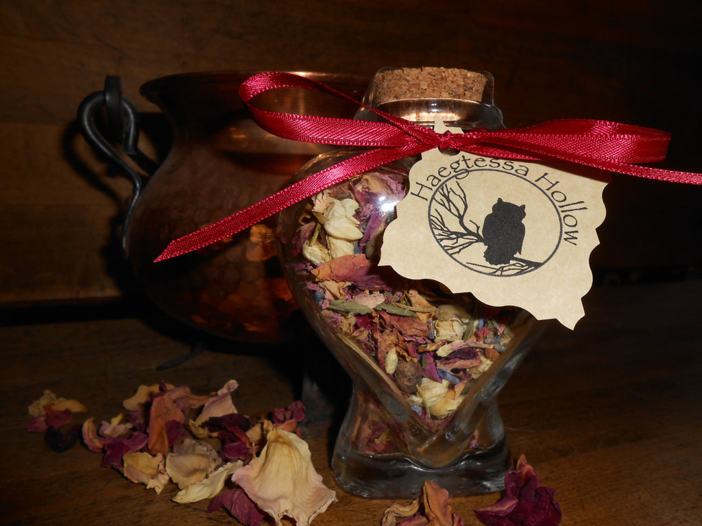 Witch Bottle Spell Jar -- LOVE and PASSION - CynCraft